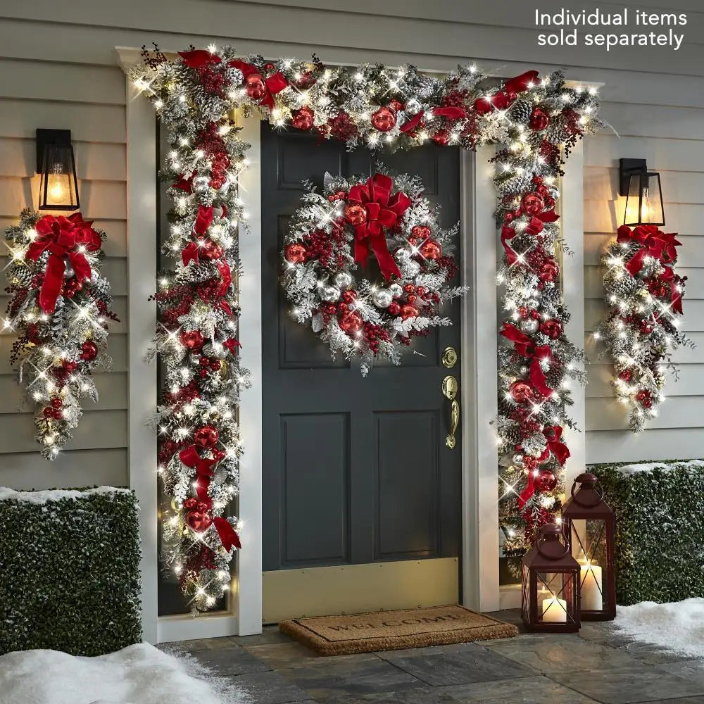 Rattan Christmas Wreath, elegant and versatile, this wreath set is perfect for decorating doors, outdoor spaces, and interiors, adding charm to your Christmas celebrations