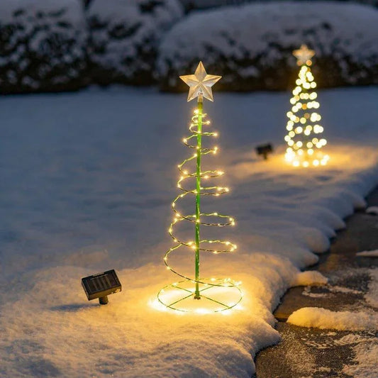 Outdoor Waterproof Solar LED Christmas Tree Decoration, Solar-Powered String Lights, Garden Decoration