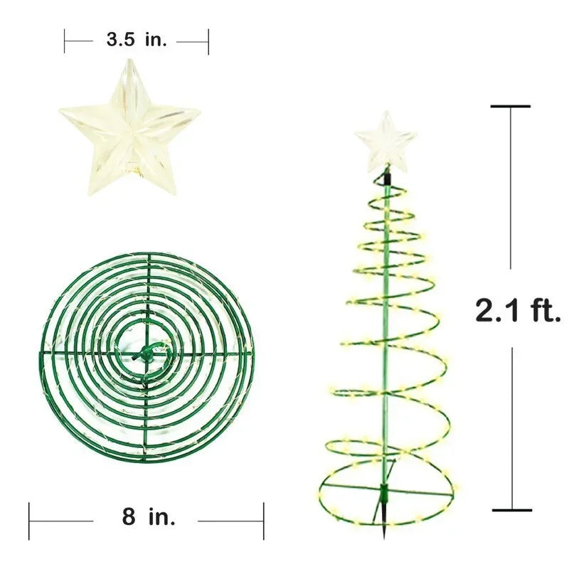 Outdoor Waterproof Solar LED Christmas Tree Decoration, Solar-Powered String Lights, Garden Decoration